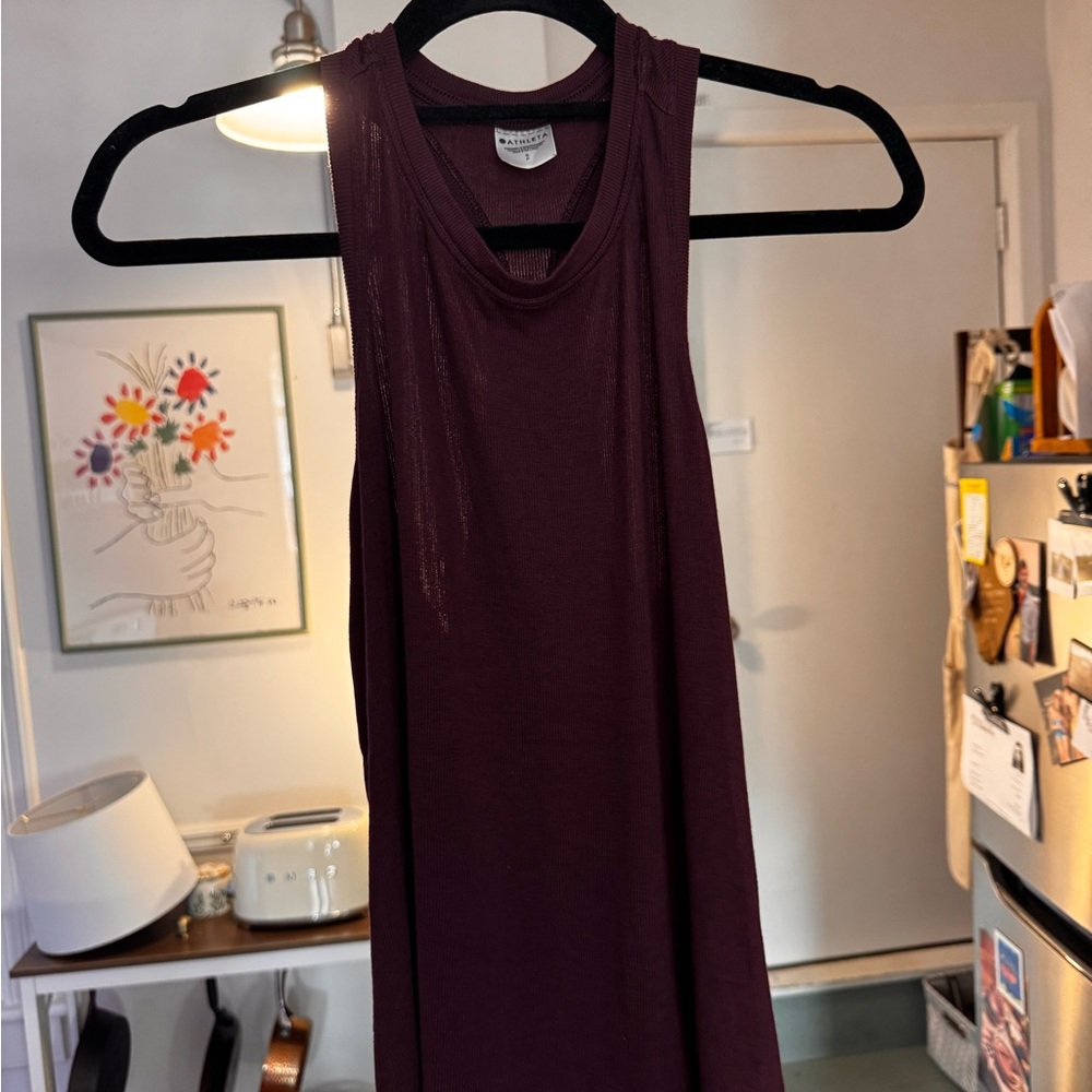 Athleta Plum Ribbed Sleeveless Tank